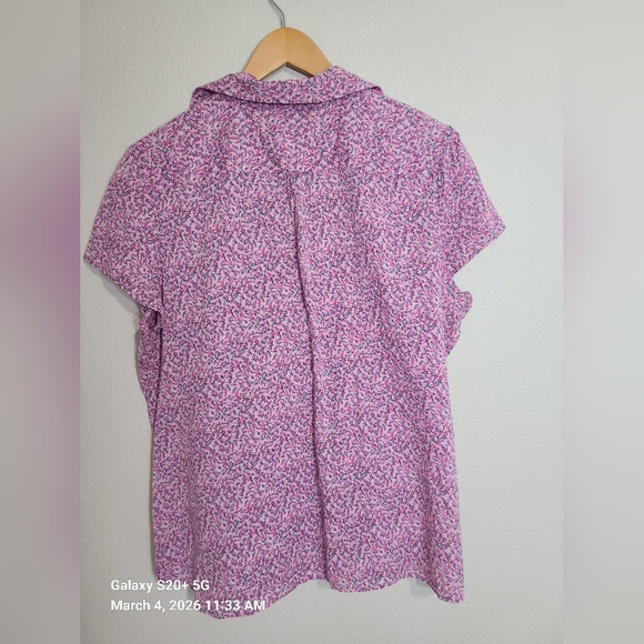 L.L. Bean Pink Floral Men's Shirt - Picture 2 of 4